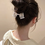 Summer Rhinestone Pearl Bow Hairgrips Wedding Hairpins