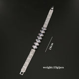 TKJ Full Rhinestone Zircon Bracelet Women Bridal Bracelet
