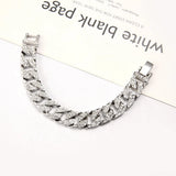 TKJ Hip Hop Cuban Bracelet Anti-Radiation Street Style Full Diamond