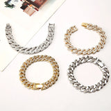 TKJ Hip Hop Cuban Bracelet Anti-Radiation Street Style Full Diamond