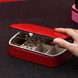 Simplicity PU Leather Travel Jewelry Box Organizer Earrings Display