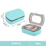 Simplicity Travel Size PU Leather Jewelry Box Organizer