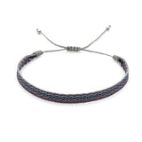 Tibetan Buddhism Rope Bracelet Silver Cuff Bohemian Stone Beads