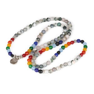 Tree Of Life Spacer Solar System Crystal Bracelet Necklace