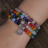 Tree Of Life Spacer Solar System Crystal Bracelet Necklace