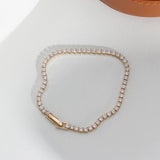 14k Plated Zircon Choker Necklace for Women Crystal Chain Jewelry Girls