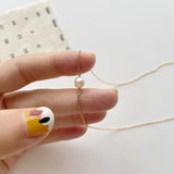 925 Silver Necklace with Irregular Pearl Pendant Choker