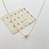 925 Silver Necklace with Irregular Pearl Pendant Choker