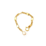 Baroque Natural Pearl Retro Brass Plating Thick Chain Bracelet