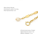Baroque Natural Pearl Retro Brass Plating Thick Chain Bracelet