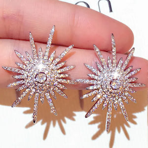 Charm Rhinestone Earrings, Personalized Glamour Jewelry Gift