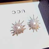 Charm Rhinestone Earrings, Personalized Glamour Jewelry Gift