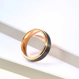 Tungsten Carbide Wedding Band Matte & Rose 4/6/8mm