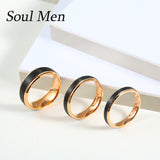 Tungsten Carbide Wedding Band Matte & Rose 4/6/8mm