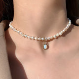 Natural Pearl Choker Necklace For Women