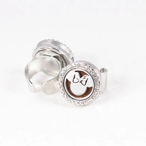 Mouse Head Ring Crystal Oil Aromatherapy Diffuser 10pcs Pads
