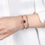 Ruby Sapphire High Carbon Diamond Bracelet for Women