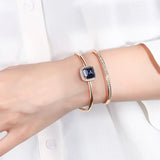 Ruby Sapphire High Carbon Diamond Bracelet for Women