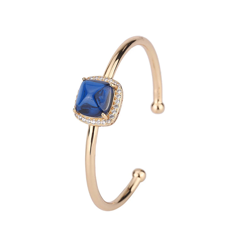 Ruby Sapphire High Carbon Diamond Bracelet for Women
