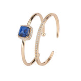 Ruby Sapphire High Carbon Diamond Bracelet for Women