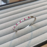 Ruby Gemstone Diamond Bracelet for Women 16-17cm