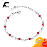 Silver 925 Zircon Gemstone Bracelet for Women Wedding Engagement