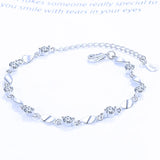 Silver 925 Zircon Gemstone Bracelet for Women Wedding Engagement