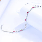 Silver 925 Zircon Gemstone Bracelet for Women Wedding Engagement