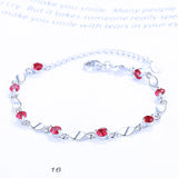 Silver 925 Zircon Gemstone Bracelet for Women Wedding Engagement