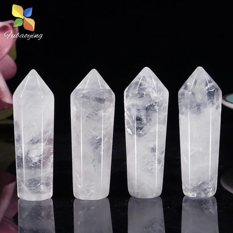 6pcs 32mm Quartz Cone Cylinder Healing Room Decoration Lucky Gift Women