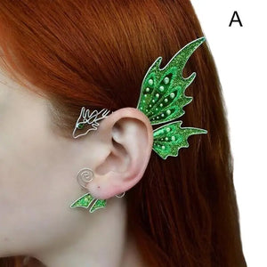 Fly Dragon Clip Earrings Ear Hook Butterfly Ear Clips Without Pierced Ears