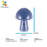 10pcs Mini Mushroom Figurines 22mm Crystal Pink Quartz Healing Women Gift