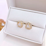 Rose Flower Necklace & Earrings Set - Fine 14K Jewelry