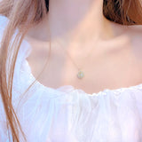 Rose Flower Necklace & Earrings Set - Fine 14K Jewelry