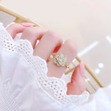 Rose Flower Necklace & Earrings Set - Fine 14K Jewelry