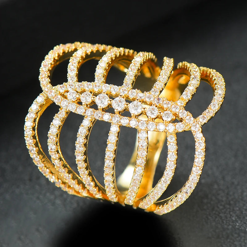 Stacks Charm Statement Ring for Women