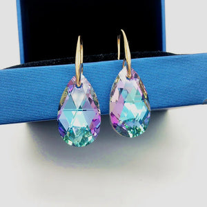 Crystal Drop Earrings Tear Shape Wedding Jewelry