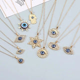 Turkey Evil Eye Rhinestone Choker Necklace for Women