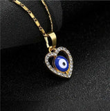 Turkey Evil Eye Rhinestone Choker Necklace for Women