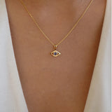 Turkey Evil Eye Rhinestone Choker Necklace for Women