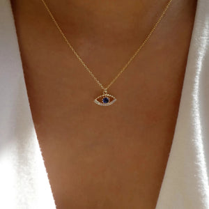 Turkey Evil Eye Rhinestone Choker Necklace for Women