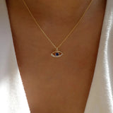 Turkey Evil Eye Rhinestone Choker Necklace for Women