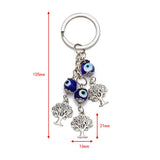 Evil Eye Keychain Fatima Hand Charm Vintage Keyring Men Women Car Pendant