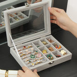 Portable Jewelry Organizer Travel Case Velvet Storage Box
