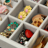 Portable Jewelry Organizer Travel Case Velvet Storage Box