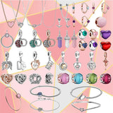 Valentine?s High 100% 925 Jewelry Set DIY Gift for Couples