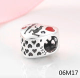 925 Silver Love Beads for Charm Bracelet