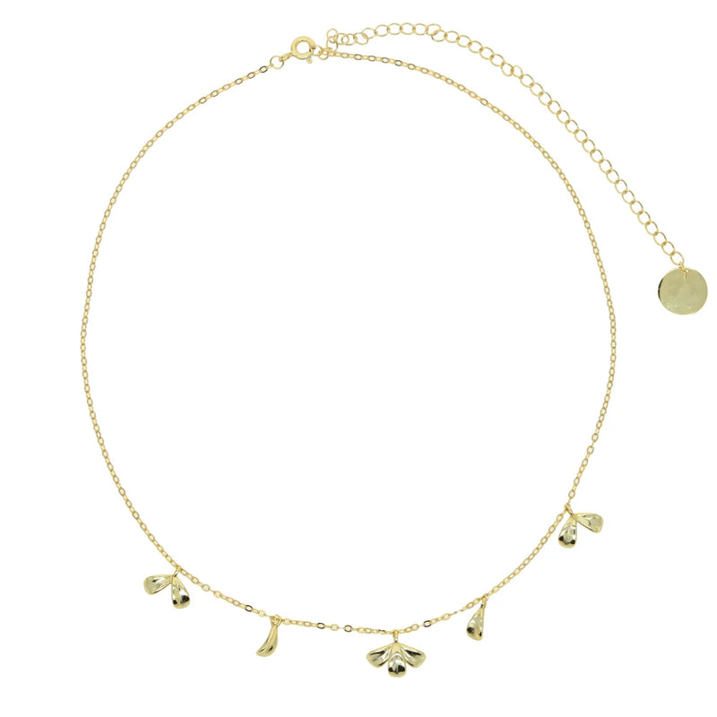 925 Silver Plated Spring Wreath Layer Necklace