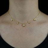 925 Silver Plated Spring Wreath Layer Necklace