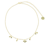 925 Silver Plated Spring Wreath Layer Necklace